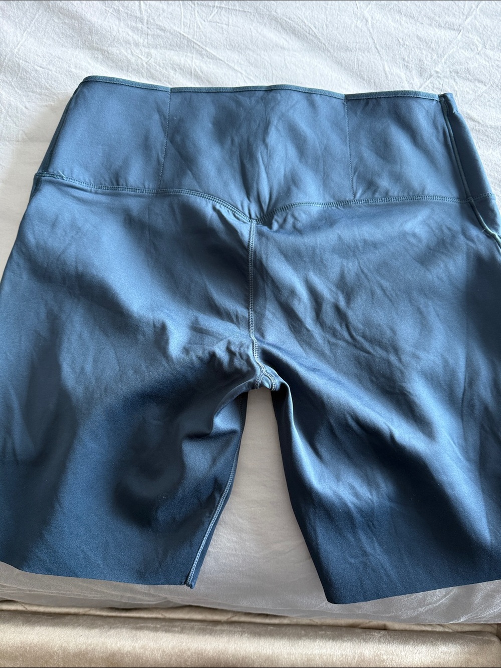 Nike Women's  Blue High-Waist Athletic  Shorts with Side Pockets - Like New - Picture 2 of 5